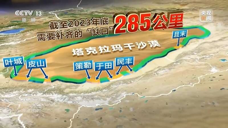 塔克拉瑪干沙漠如何“鎖邊”？只剩最后40公里！