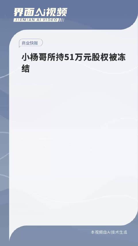 小杨哥被冻结51万股权